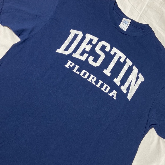 DESTIN Florida Navy & White Vacation Tee X-Large - Picture 3 of 7